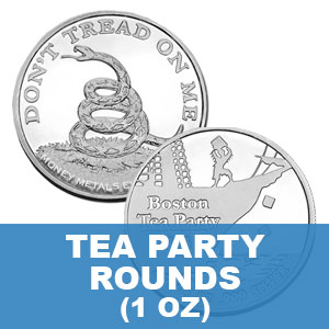 Tea Party Silver Rounds