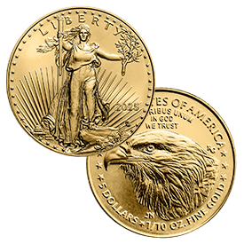 Tenth Oz Gold American Eagles