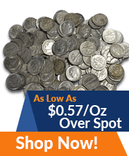 Pre-1965 90% Junk Silver (Dimes) | Shop Now >
