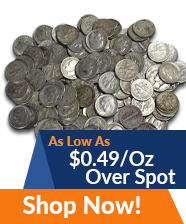 Pre-1965 90% Junk Silver (Dimes) | Shop Now >
