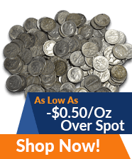 Pre-1965 90% Junk Silver (Dimes) | Shop Now >
