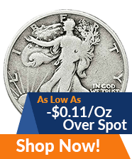 Pre-1965 90% Junk Silver Walking Liberty Half Dollars | Shop Now >