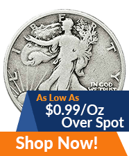 Pre-1965 90% Junk Silver Walking Liberty Half Dollars | Shop Now >