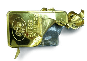 Gold bar filled with Tungsten