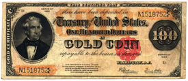 U.S. $100 Gold Coin Certificates