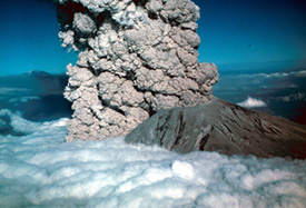 Volcano with Ash Cloud