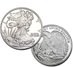 1 oz silver Walking Liberty round