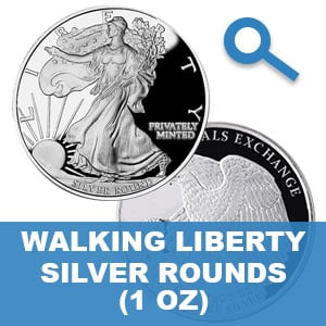 Walking Liberty Silver Rounds