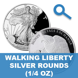 Walking Liberty Quarter Ounce Silver Rounds