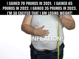 I Gained 70 Pounds in 2021. I Gained 65 pounds in 2022. I gained 35 pounds in 2023. I'm so excited that I am losing weight! (Inflation)