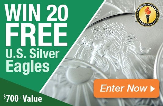 Win 20 Silver Eagles from Money Metals Exchange