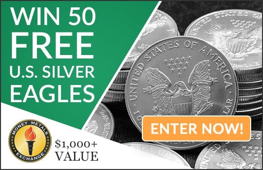 Win 50 Silver Eagles from Money Metals Exchange